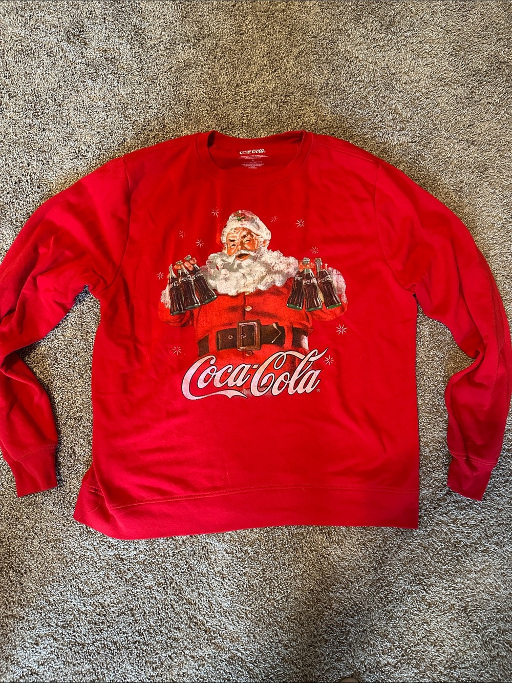 Coca Cola Red Santa Crewneck Sweatshirt